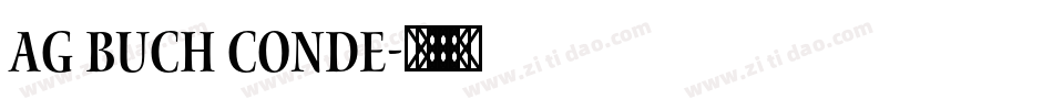 AG Buch Conde字体转换